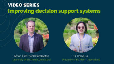 Photos of Keith Pembleton and Chloe Lai featuring in the Soil CRC's decision support system video series.