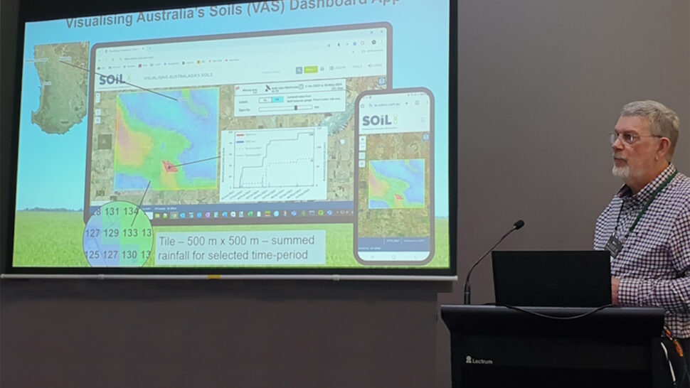 Soil CRC PhD student Peter Weir presenting at the Joint NZ Society of Soil Science and Soil Science Australia 2024 Conference, 2-5 December 2024, Rotorua, New Zealand.