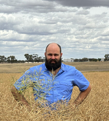CFIG's David Storer at Kweda small plot trial Nov 2024